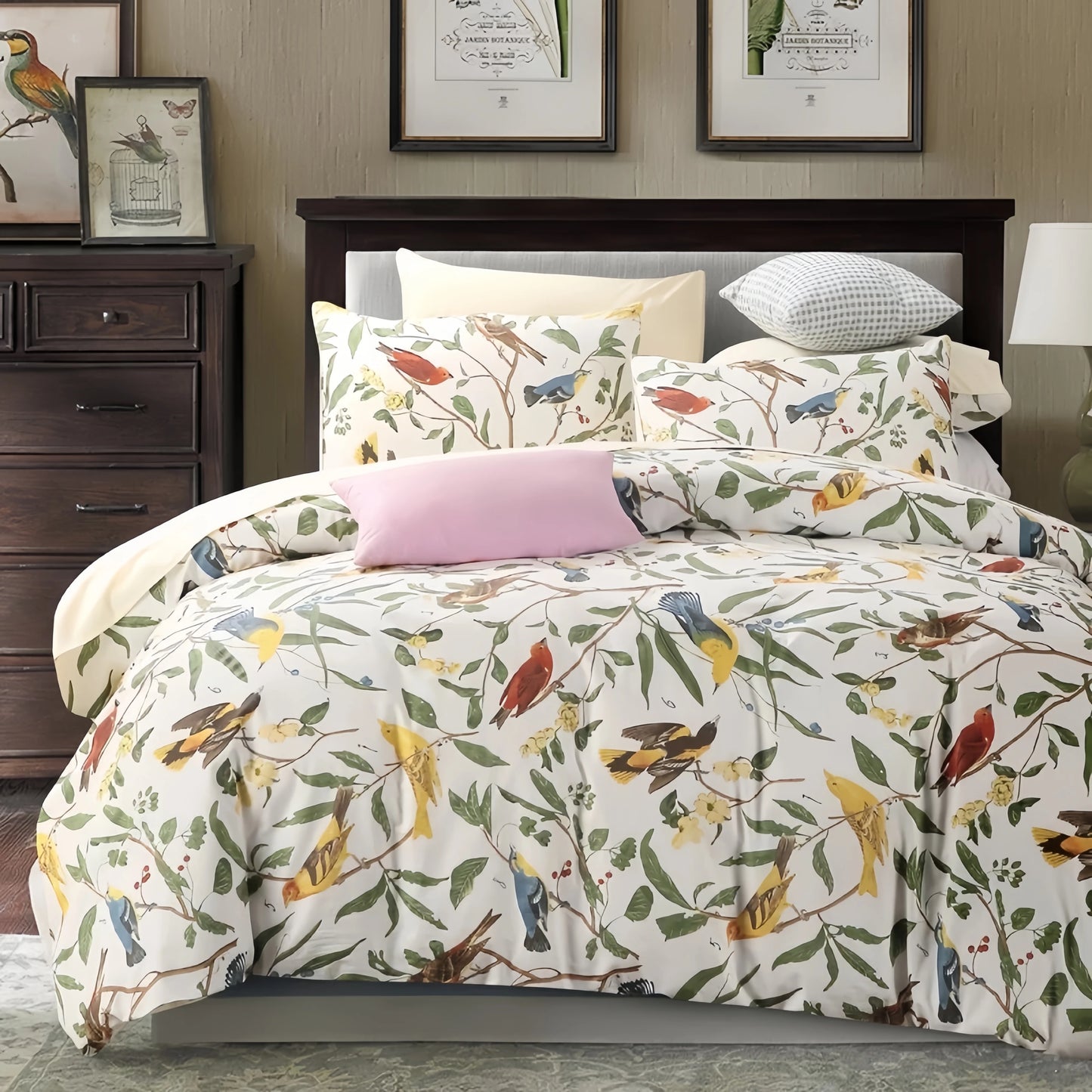 Duvet Cover Pillowcases Set,  600 TC, 100% Egyptian Cotton,  Printed and Solid Colors, US, UK Size,  Customize