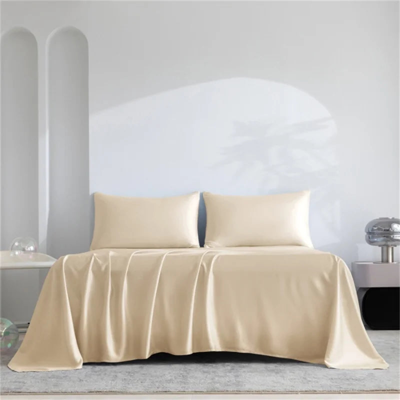 1Pcs Organic Bamboo Flat Bed Sheet Luxury Single Double Queen Size Flat Sheet (Pillowcase Need to Buy) 100% Bamboo Bed Linens
