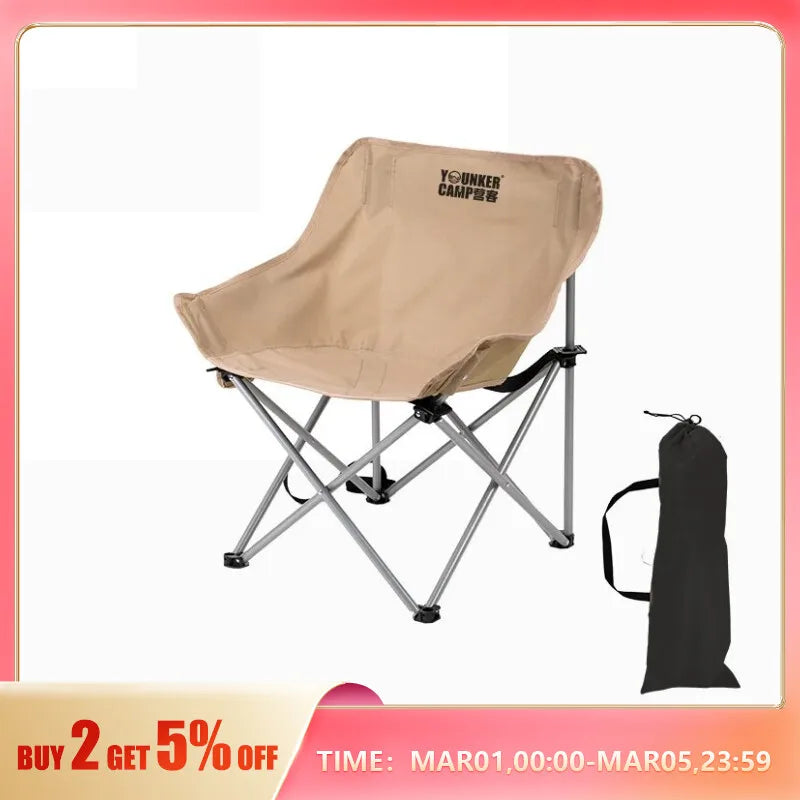 Outdoor Folding Moon Chair Portable Chair Camping Chair Picnic Gear Fishing Small Horse Stool Student Sketching