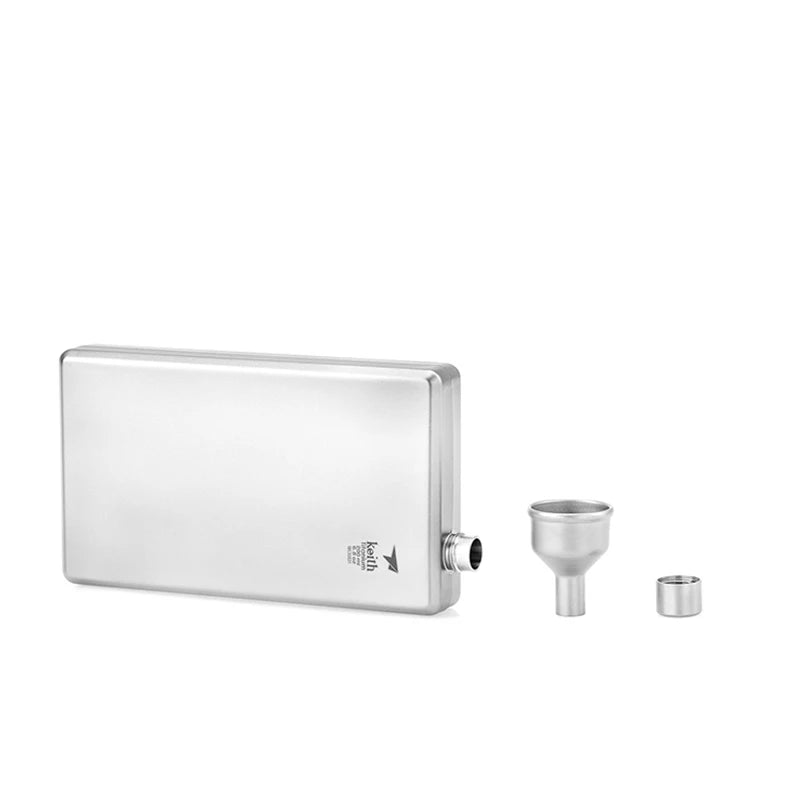 Portable Titanium Hip Flask Flagon Whiskey Wine Pot Bottle Funnel Camping Travel Picnic Classic Drinkware 120ml 150ml 200ml