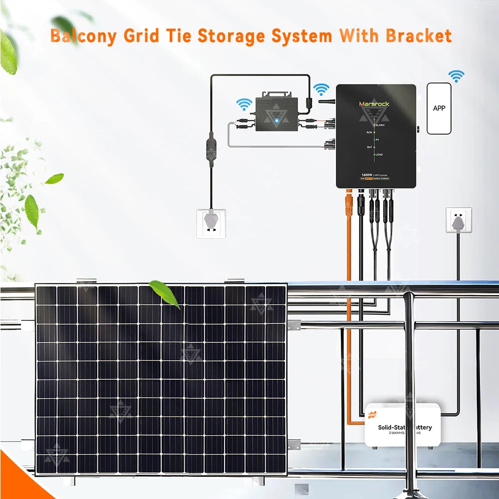 Solar racking for balconies Lightweight design Easy to install Robust racking Suitable for: balconies, gardens, wall mounting