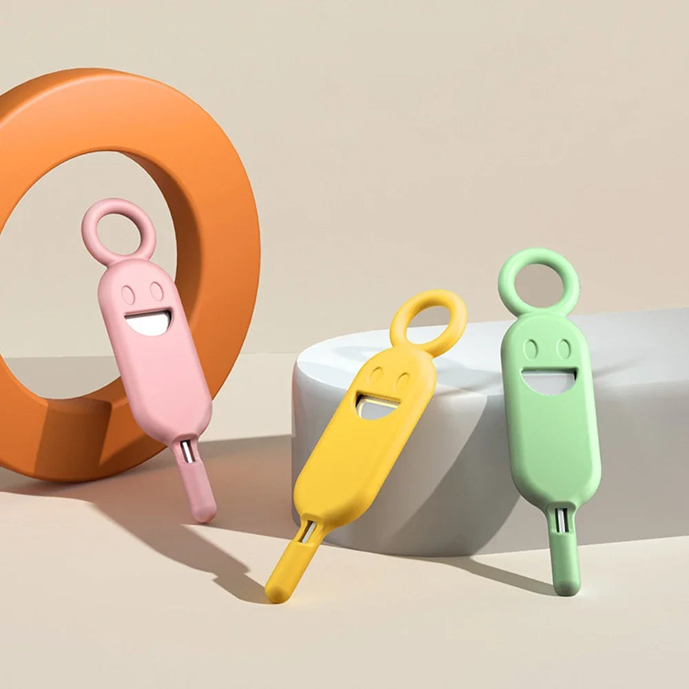 2 IN 1 Anti-Lost Sim Card Eject Pin Needle with Storage Case Mobile Phone SIMCard Protector Holder Ejecter Tool Keyring Pendent