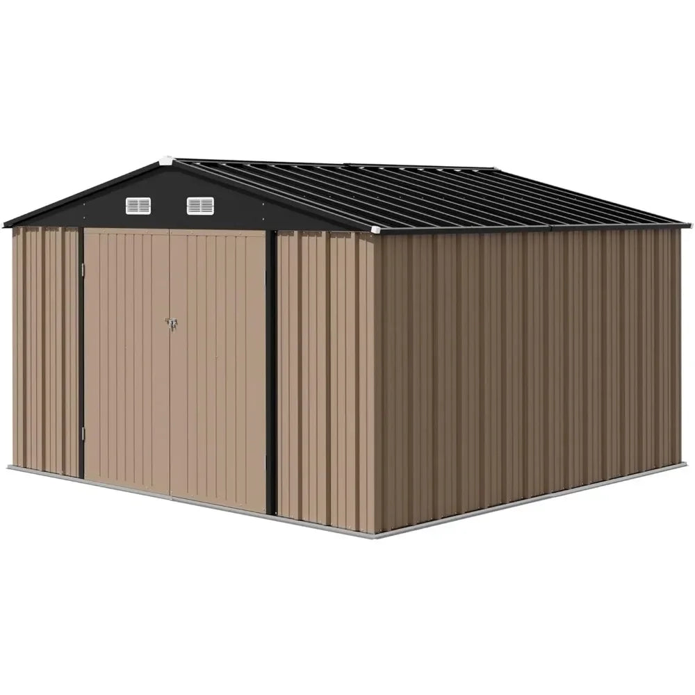 10 X 10 Feet Outdoor Storage Shed, Terrace Garden Outdoor Storage House, Terrace House for Storage