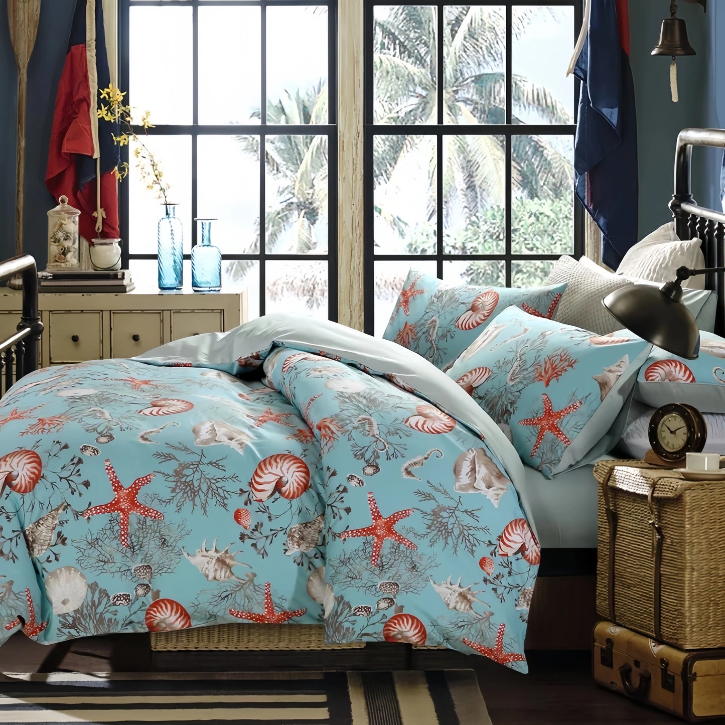 Duvet Cover Pillowcases Set,  600 TC, 100% Egyptian Cotton,  Printed and Solid Colors, US, UK Size,  Customize