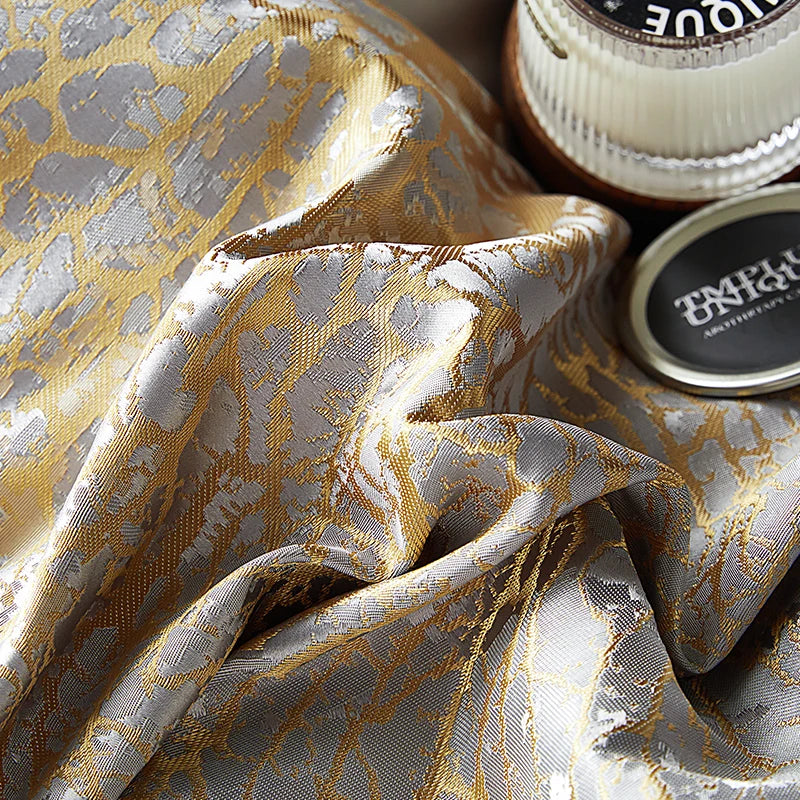 Luxury Silver Gray gold Satin Jacquard Bedding Set 1000TC Egyptian Cotton Queen King Size Duvet Cover Set Bed Sheet Pillowcases