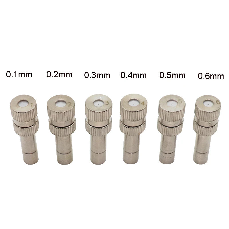 New (50 Pieces/Lot) Slip Lock Low Pressure Head Mist Maker 6mm 5-20Bar Mist Sprayer Nano Mist Spray