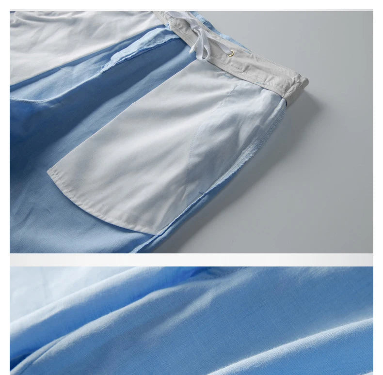 Summer Fashion Men Cotton Linen Shorts Beach Holiday Solid Color Fresh China Style Thin Casual Loose Half Length Straight Pants
