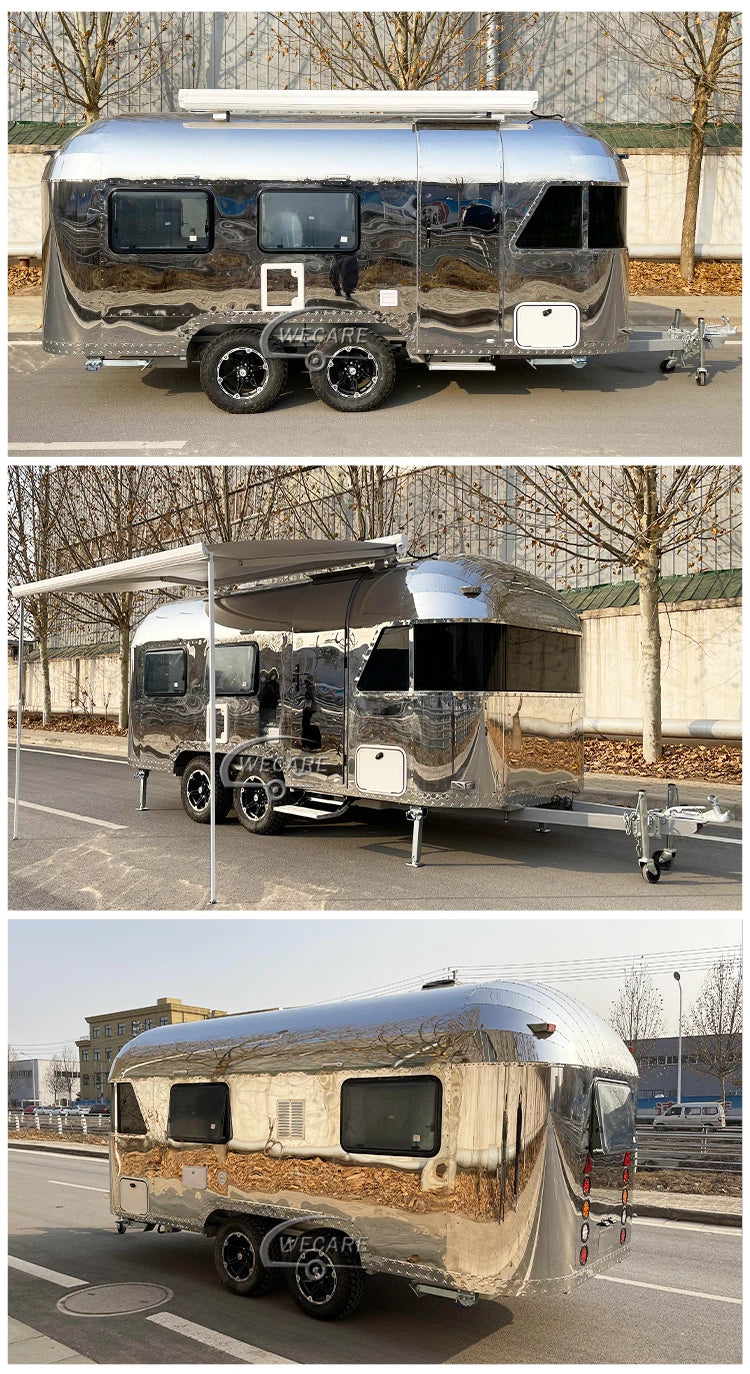 Wecare Motor Home RV Motorhomes RVs Campers Motorhomes Caravans RV Airstream Travel Off Road Camper Trailer with Bathroom