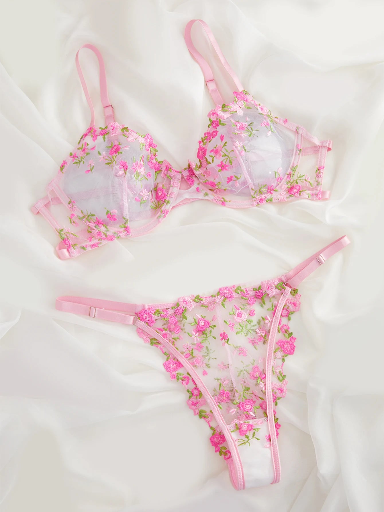 Fairy Lingerie Beautiful 2 Pcs Underwear Transparent Lace Exotic Sets See Through Delicate Bilizna Sexy Fancy Intimate 2024