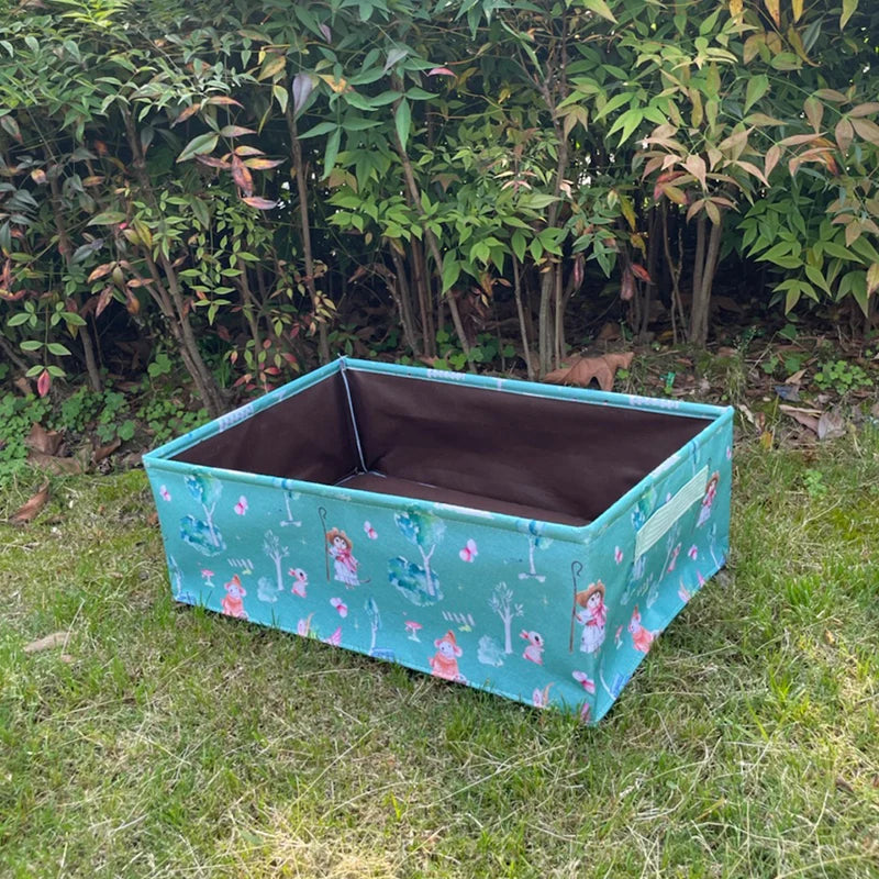 10Gallon 48L  Middle Size Vegetable Raised Bed Green Fruit Printing Animal Patters Fabric Grow Bag With Heavy Duty Handles