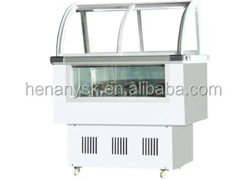 z-18c 6 Barrel 10 Tank Hard Ice Cream Glass Icecream Machinery Freezers Display Cabinet Freezer Showcase