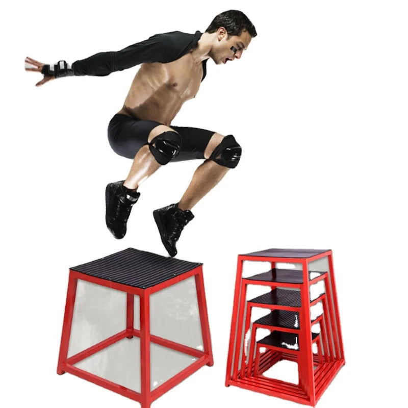 Hot Sales Free Weights Adjustable Steel Gym Plyo Squat Jump Box 6in Black Euplyometric