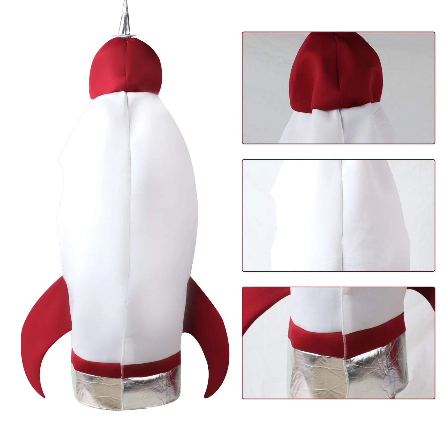 Rocket Costume Adult Men Women Inflatable Halloween Costume Party Cosplay Dress Up Clothes Funny Astronaut Flight Space Suit