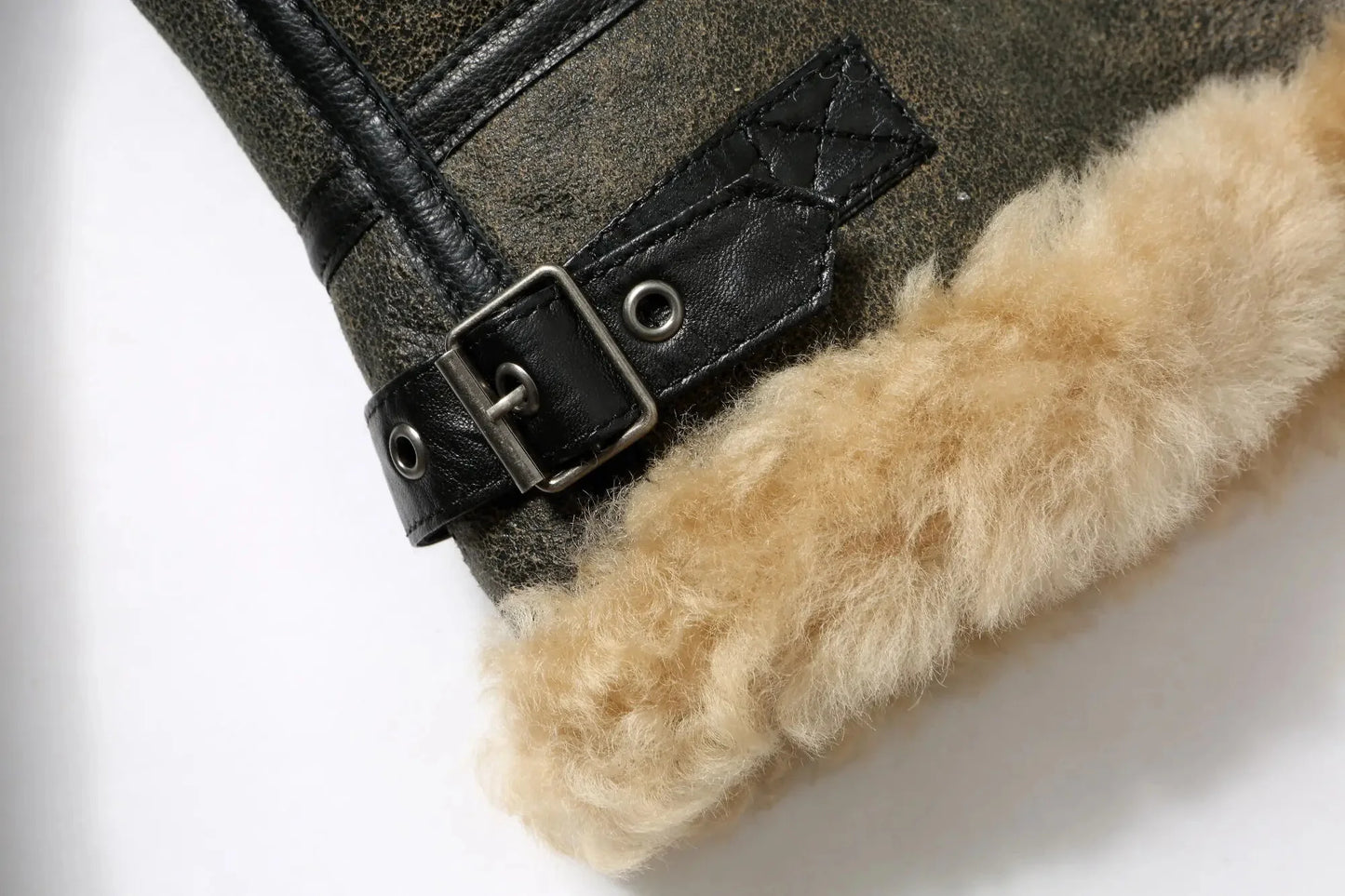 100% Natural Sheepskin Leather Jacket Winter Coat Real Fur Warm Explosive Style Sherpa Men's Large Motorcycle Fashion