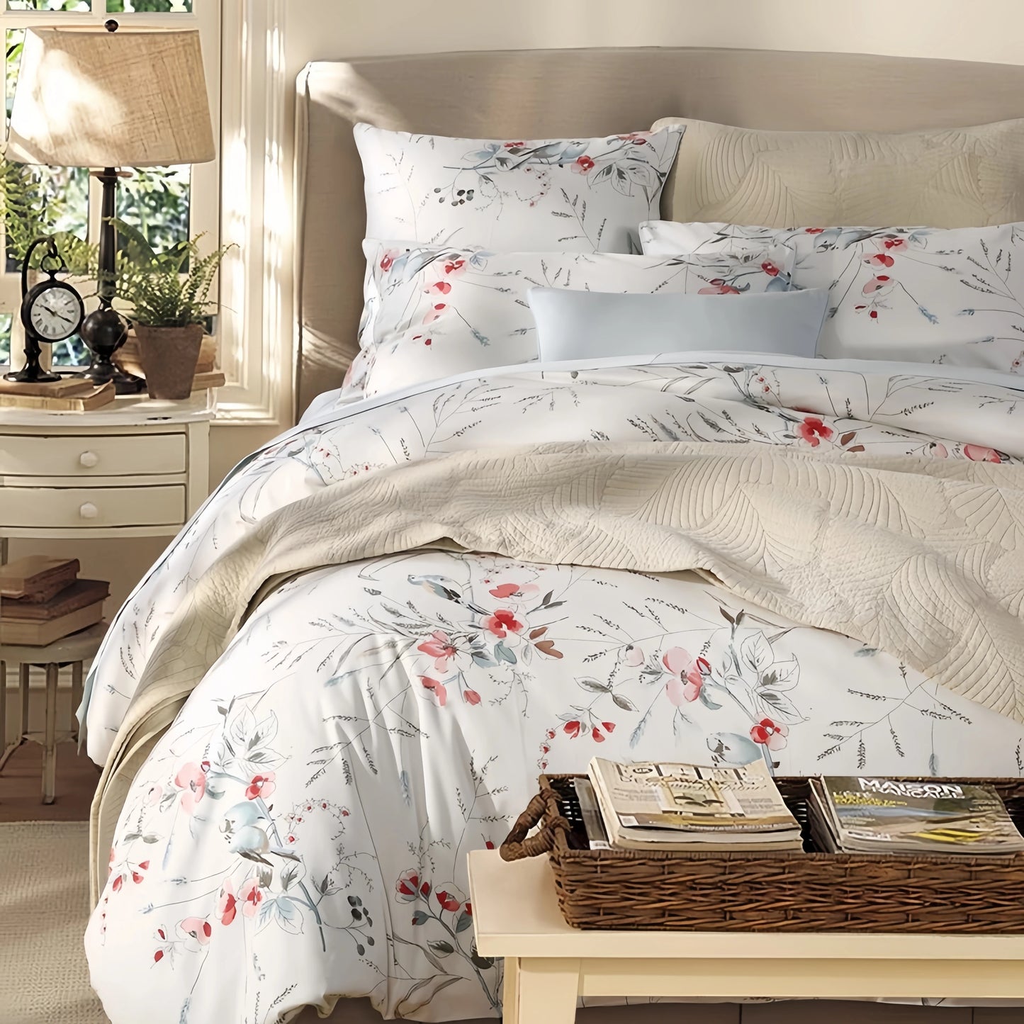 Duvet Cover Pillowcases Set,  600 TC, 100% Egyptian Cotton,  Printed and Solid Colors, US, UK Size,  Customize