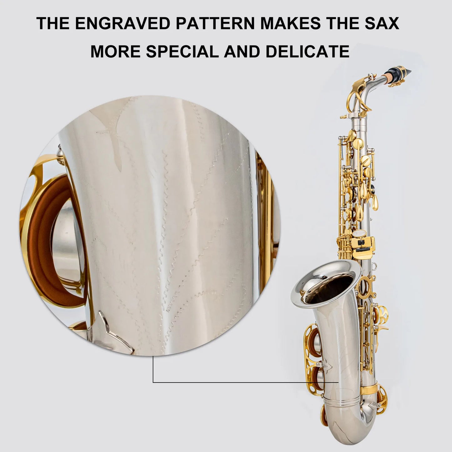 Alto Saxophone Wind Instrument E-drop Children's Beginner Adult Professional Performance Grade Saxophone Full Set Of Accessories