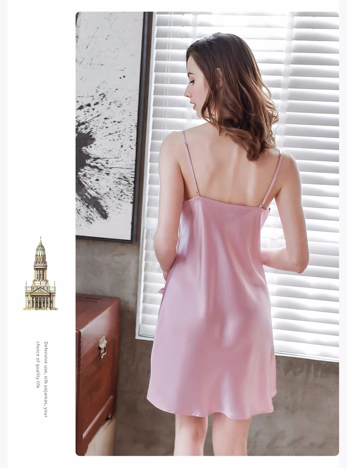 19 momme Pure Silk Lace Chemise Nightgown and Robe Set Ladies Two-Piece Luxury Satin Home Suit for Women Sexy Silk Pajamas Woman