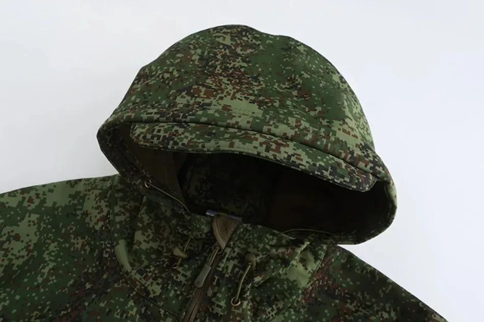 Waterproof Windproof Training Set Men Shark Skin Soft Shell Russian Camo Clothing Quick Drying Tactical Jacket Cargo Pants Suit