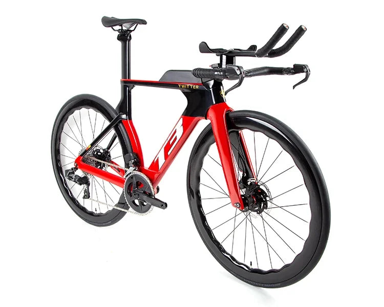 TWITTER T3 TT Timing Triathlon Carbon Fiber Bike eTap AXS-24S Hydraulic Oil Disc Brake Fully Hidden Internal Wiring T900 bicycle