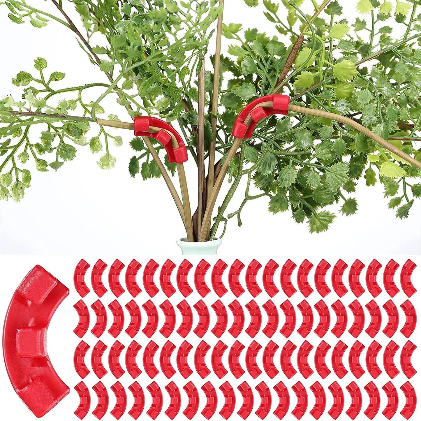 15/30/60/120PCS Plastic Plant Support Pile Frame Greenhouse Indoor Flower Plant Bracket Plant Bender Training Clips