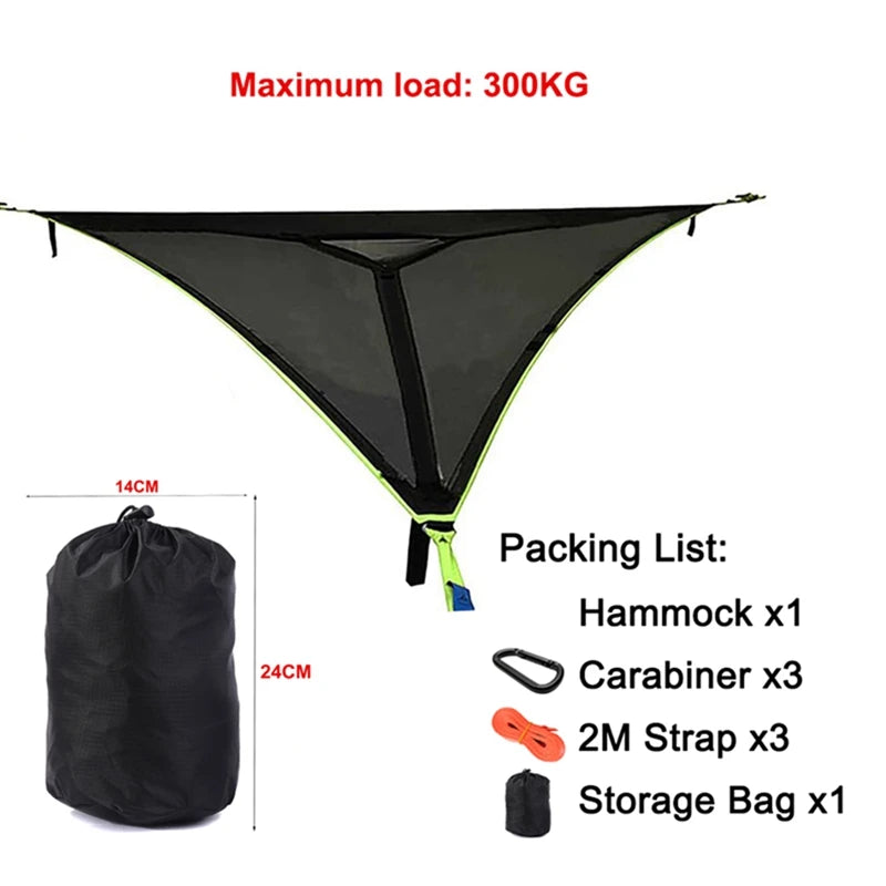 Vilead Camping Bed Folding Portable Triangle Hammock Multi Person Aerial Mat Convenient Outdoor Camping Sleep Hanging Bed Garden