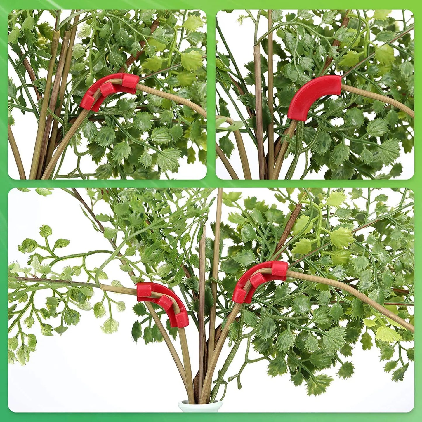 15/30/60/120PCS Plastic Plant Support Pile Frame Greenhouse Indoor Flower Plant Bracket Plant Bender Training Clips