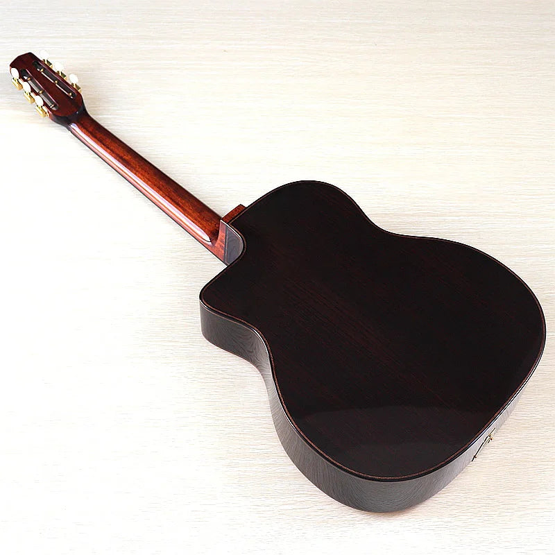 41 Inch Django Guitar Spruce Wood Top Gypsy Swing Acoustic Guitar Natural High Gloss Finish 6 String Folk Guitar Jango