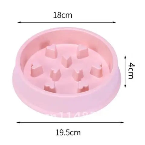 1Pcs Slow Feeder Pet Dog Bowl New Plastic Anti Choking Puppy Cat Eating Dish Bowl Anti-Gulping Food Plate Lick Pad