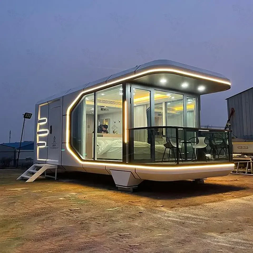 Cruiser Style Life Living Mobile Container Hotel  Prefabricated Futuristic Capsule Sapce House Villa Prefab Home Stay