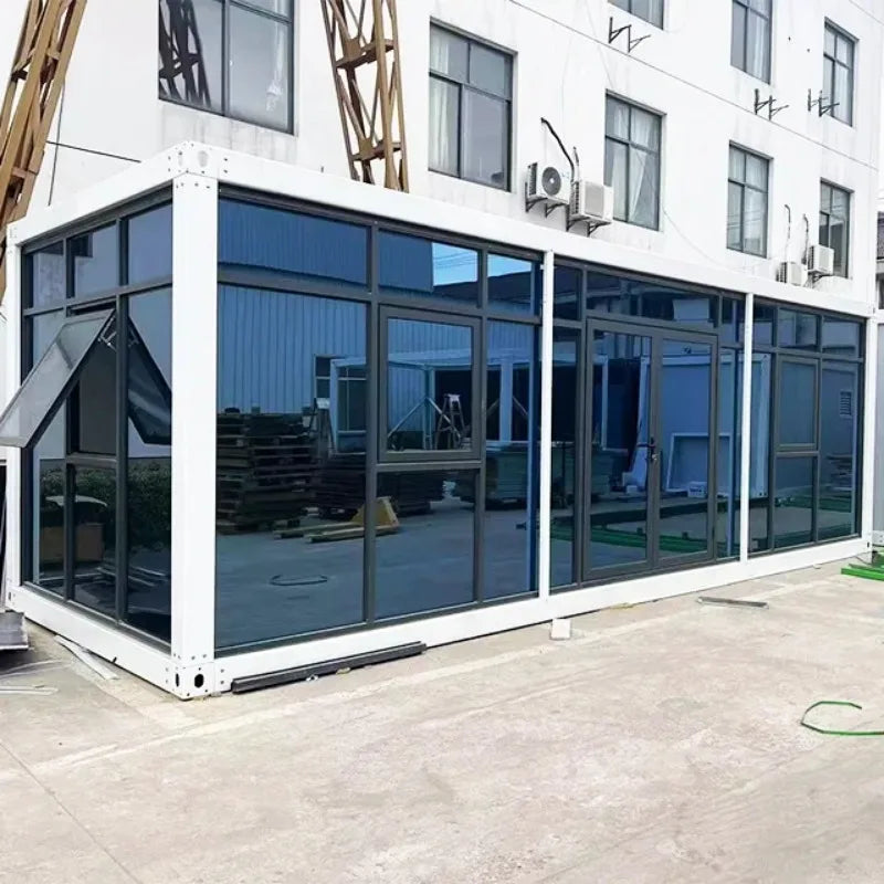 Structure Prefab Container House Smart Portable Mobile 20Ft Prefabricated House Flatpack Glass Container House