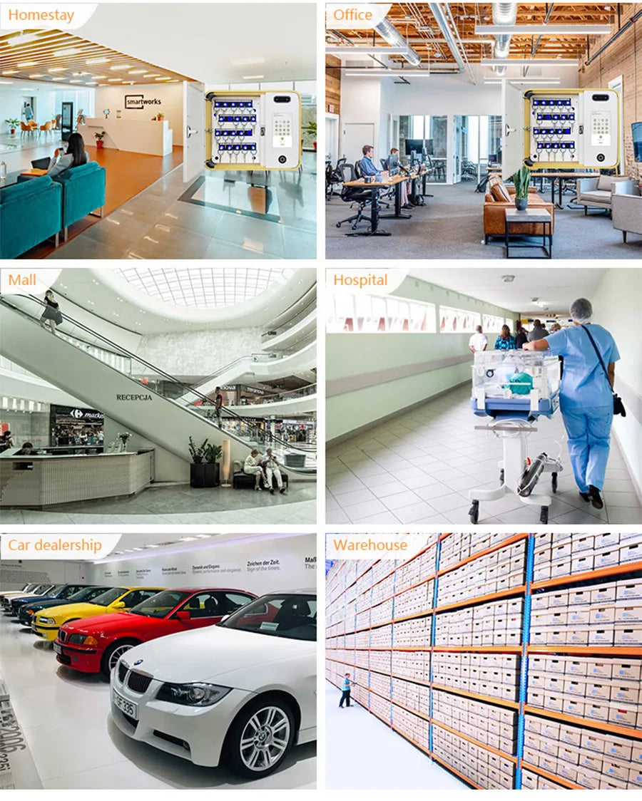 2021 Wall Mount Fingerprint Controlled Key Storage Lock Box Metal Key Safes