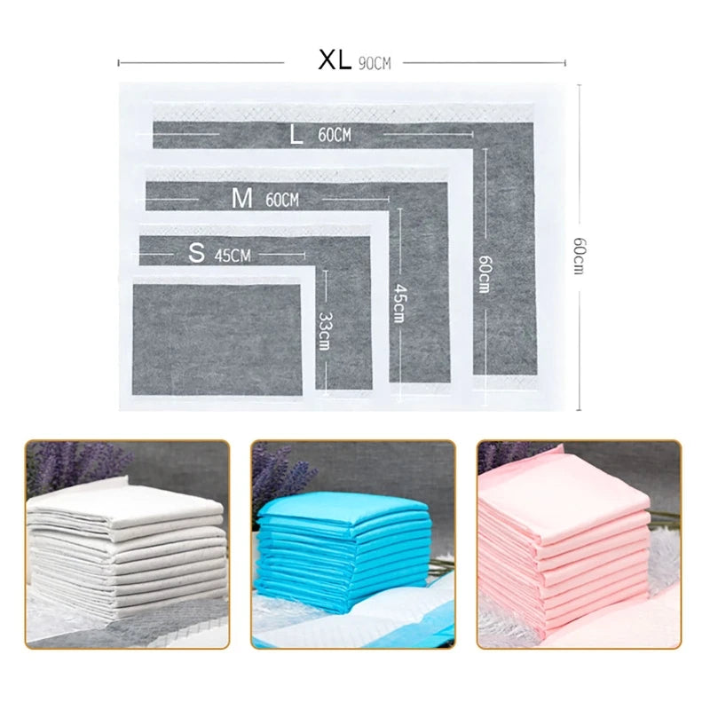 100/50/40/20PCS Absorbent Dogs Diapers Disposable Puppy Training Pee Pads Quick Dry Surface Mat Clean Cushion Dog Supplies