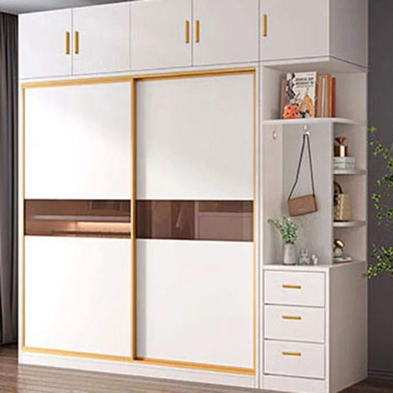 Clothing Rack Room Wardrobes Modern Display Clothes Bedroom Organizer Cabinets Wooden Simple Armario De Ropa Hotel Furniture