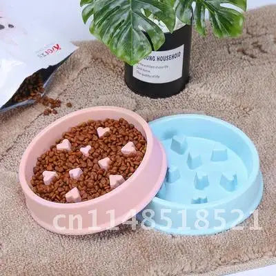 1Pcs Slow Feeder Pet Dog Bowl New Plastic Anti Choking Puppy Cat Eating Dish Bowl Anti-Gulping Food Plate Lick Pad