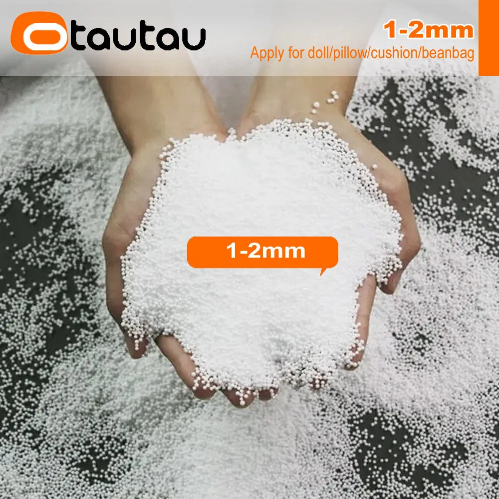OTAUTAU 150/180/210/240L EPS Ball Filler for 2/3ft Beanbag Pouf 1-3-5mm Polyester Pillow Cushion Bean Bag Chair Snow Scene TCLZ1