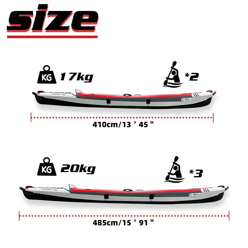 CN/RU/US warehouse Free Delivery  2-3 Persons Inflatable Kayak canoe High Strength DropStitch Floor Inflatable Kayak For Fishing