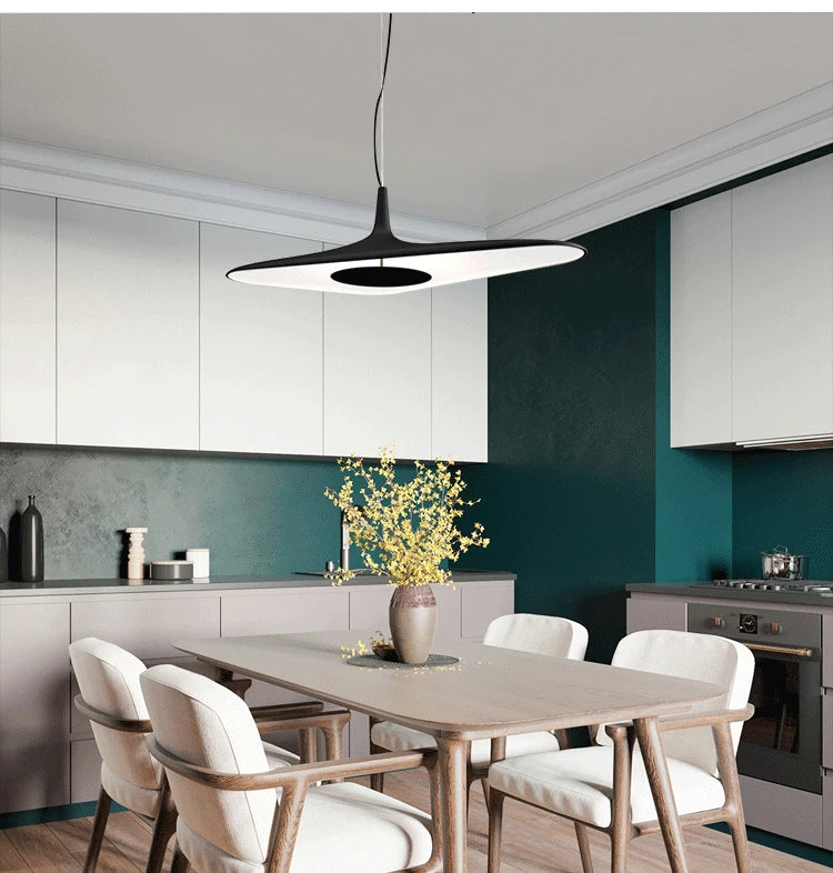 Italian Design Irregular Pendant Light for Dining Table Living Room Restaurant Black White Hanging Light Kitchen Island Lighting