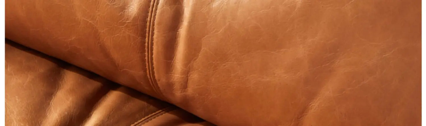 YY Post-Modern Simple Retro Oil Wax Skin Full Leather Sofa Living Room Sofa