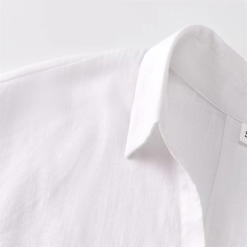 Kar&Otza 2024 Summer New Women's Fashion French Style Slimming Loose Fashion Women's Versatile Wide Sleeve V-neck Shirt