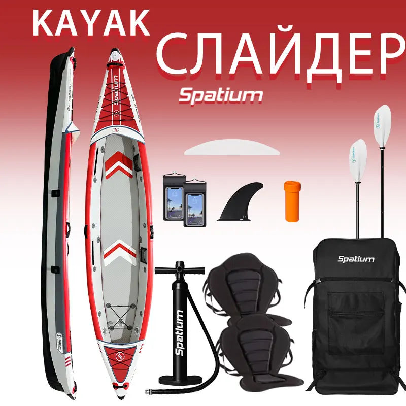 CN/RU/US warehouse Free Delivery  2-3 Persons Inflatable Kayak canoe High Strength DropStitch Floor Inflatable Kayak For Fishing