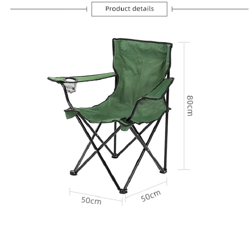 K-STAR Promotion Outdoor Folding Chair 600D Oxford Fabric Camping Art Sketching Camping Fishing Backrest Armrest Beach Chair New