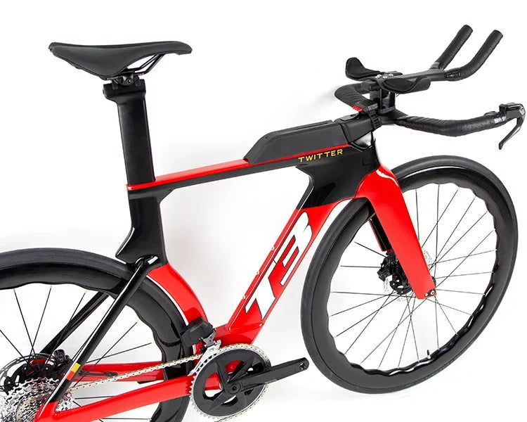 TWITTER T3 TT Timing Triathlon Carbon Fiber Bike eTap AXS-24S Hydraulic Oil Disc Brake Fully Hidden Internal Wiring T900 bicycle