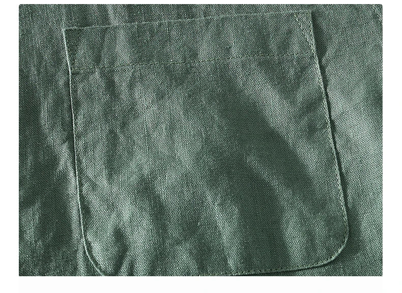 923 100% Linen Men's Summer Fashion Shirt High Quality Solid Color Simple Casual Short Sleeve Blouses Basic Thin Breathable Tops