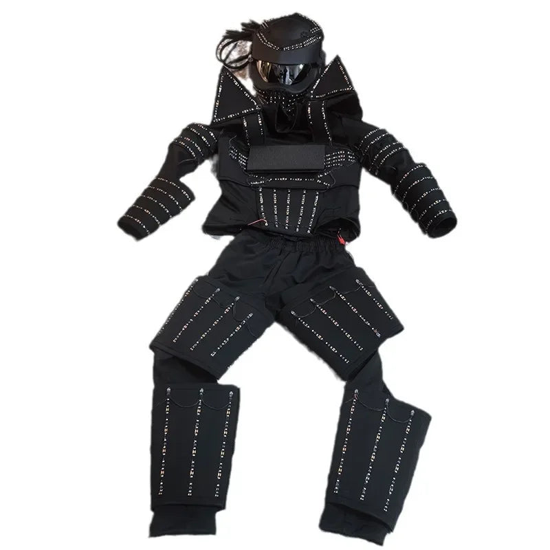 Nightclub Bar LED Costume Men Party Light Up Futuristic Clothing Stage Performance Robot Atmosphere Programming Rave Outfit