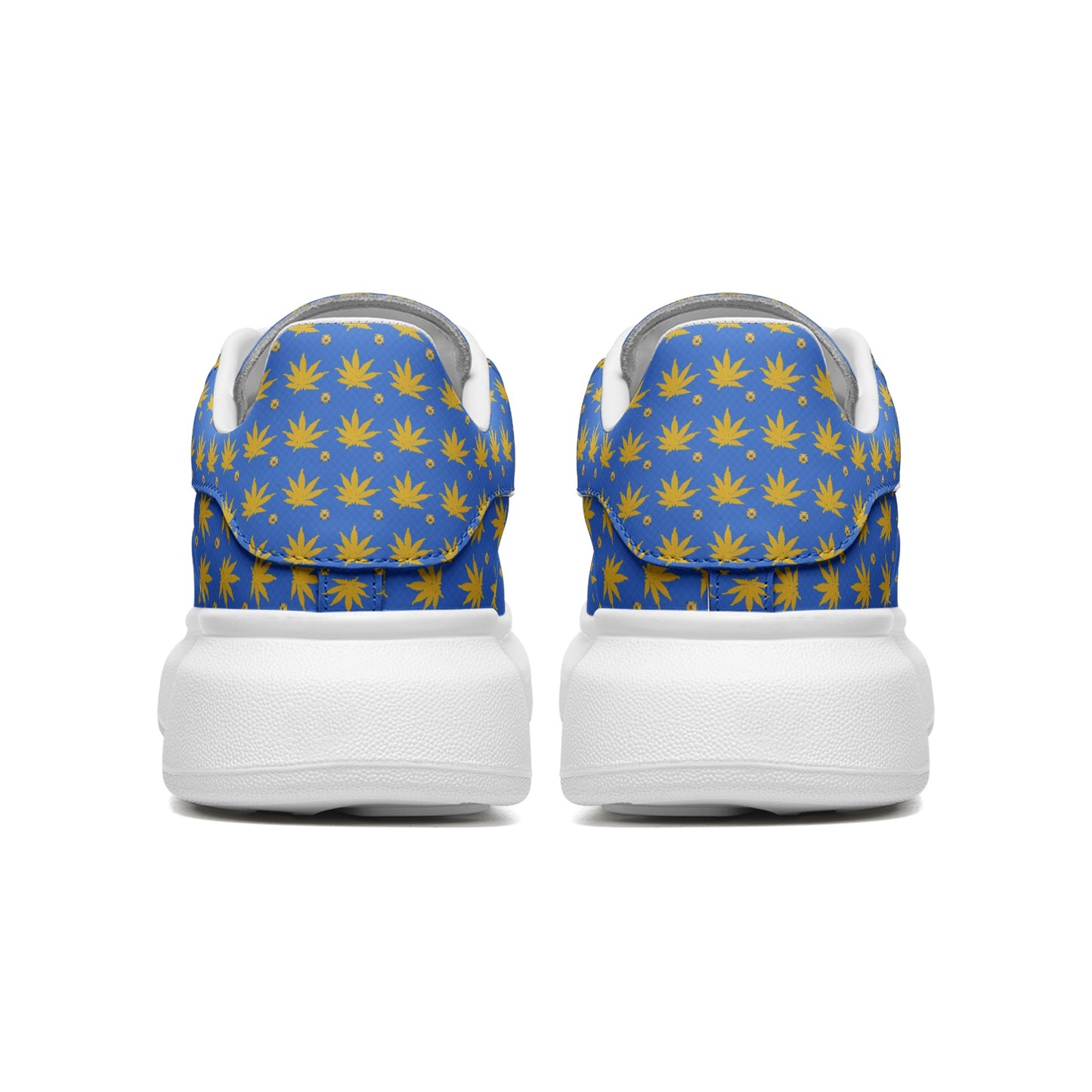 GOLD FORT KNOXX STAR STRUCK ICED DIAMOND Infinite Universe Unisex Non Slip Lace Up Faux Leather Sneakers