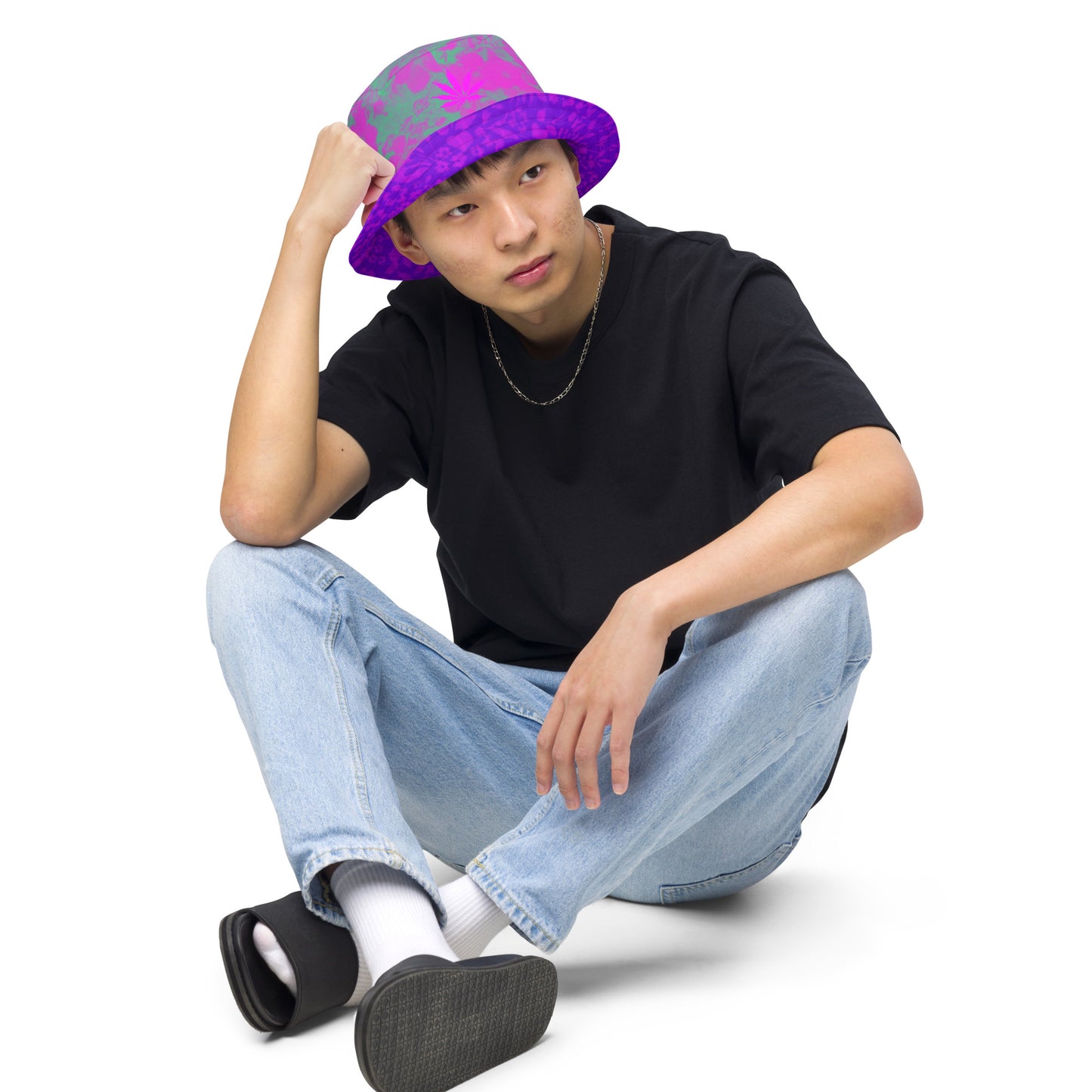 Just Flowers Reversible bucket hat