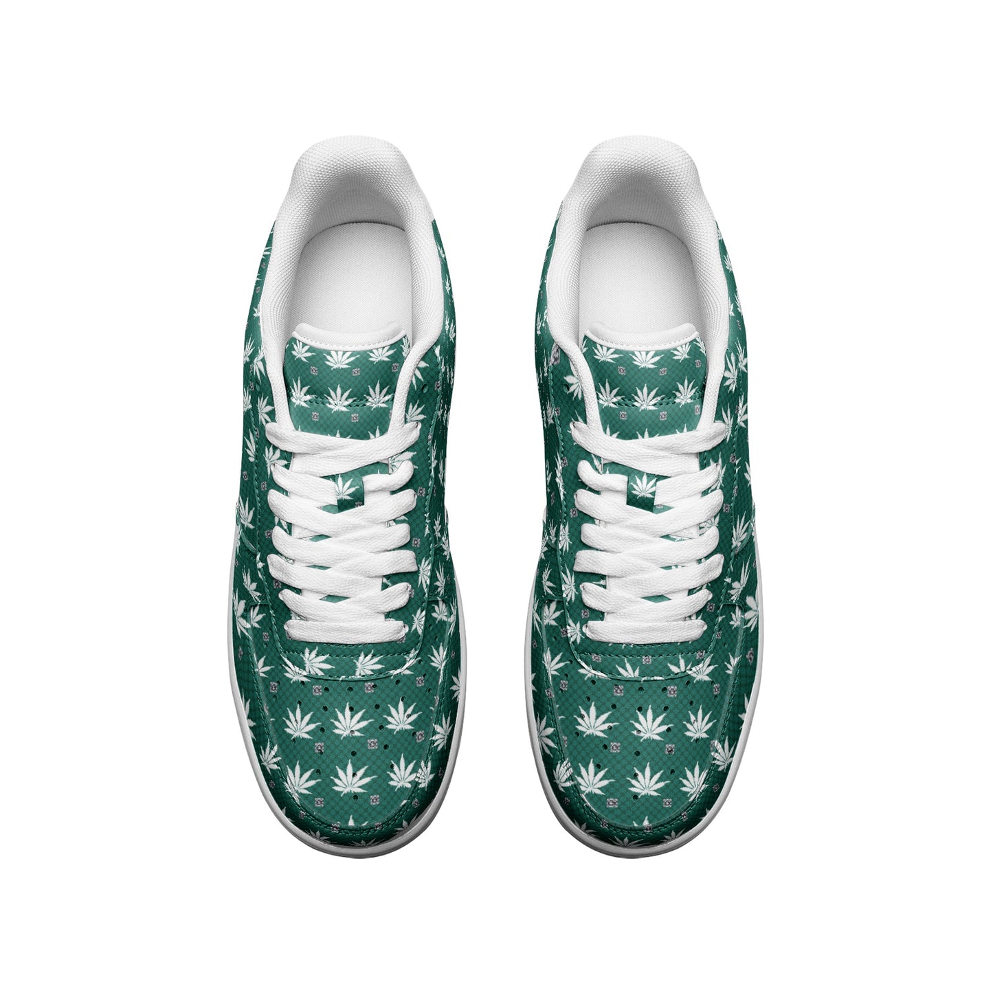 Dresden Green ICED Diamond - Infinite Universe - Unisex Low Top Leather Sneakers